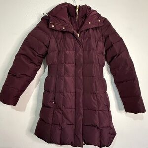 Cole Haan Signature Plum Puffer Coat with Hood. Sz S/P. NWOT.